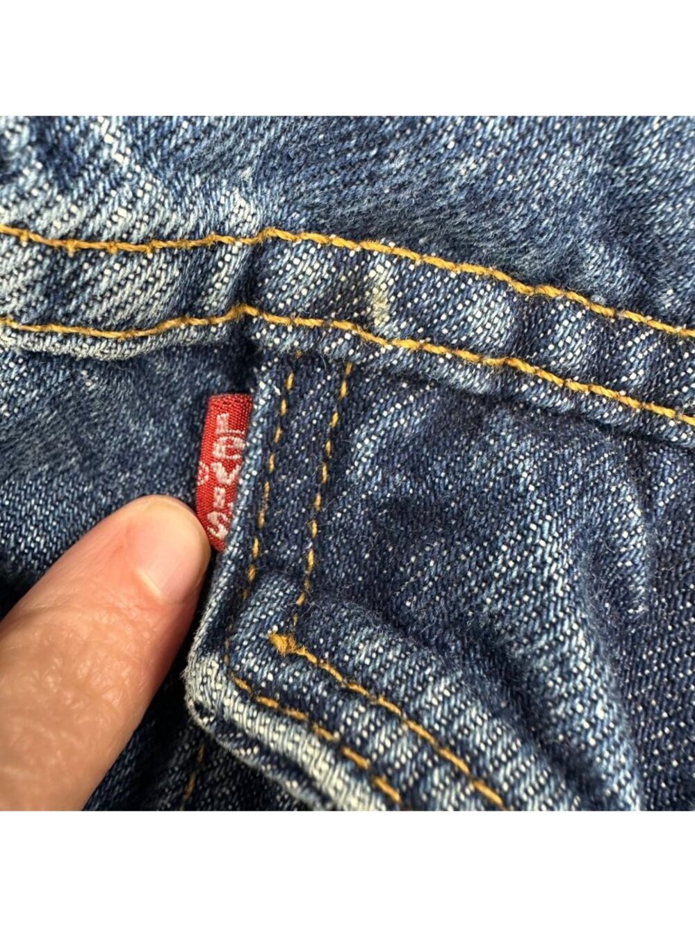 Vintage Levis Jacket Medium Blue Jean Denim Trucker Western 1980s USA Retro - Picture 6 of 11